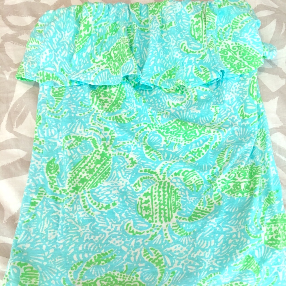 Lilly Pulitzer strapless cotton top